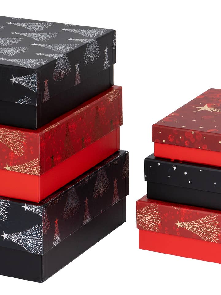 Cascading Tree Shirt Nest Box - (Set of 6) for wholesale by Ballyhoo