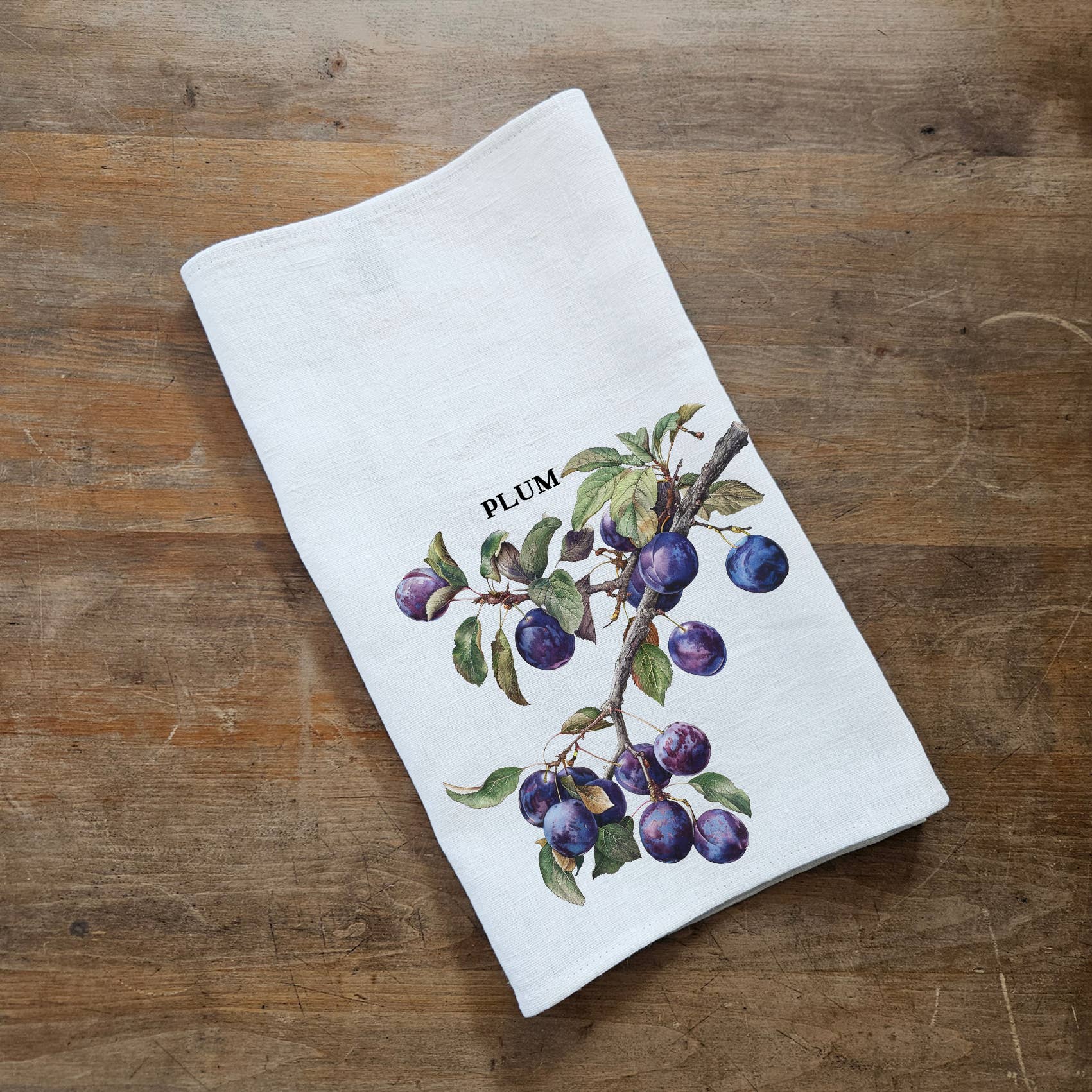 NorraVilla - Wholesale Tea Towel - 100% Linen Guest Towel with Plump branches fruits print 2