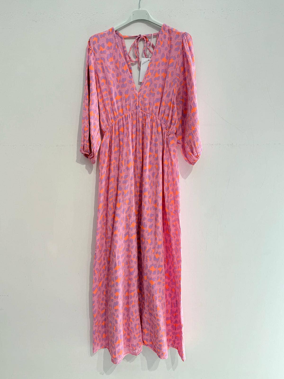 NOELINE - Vente Robe – femme - Robe en gaze de coton 2394-GROS LEOPARD0