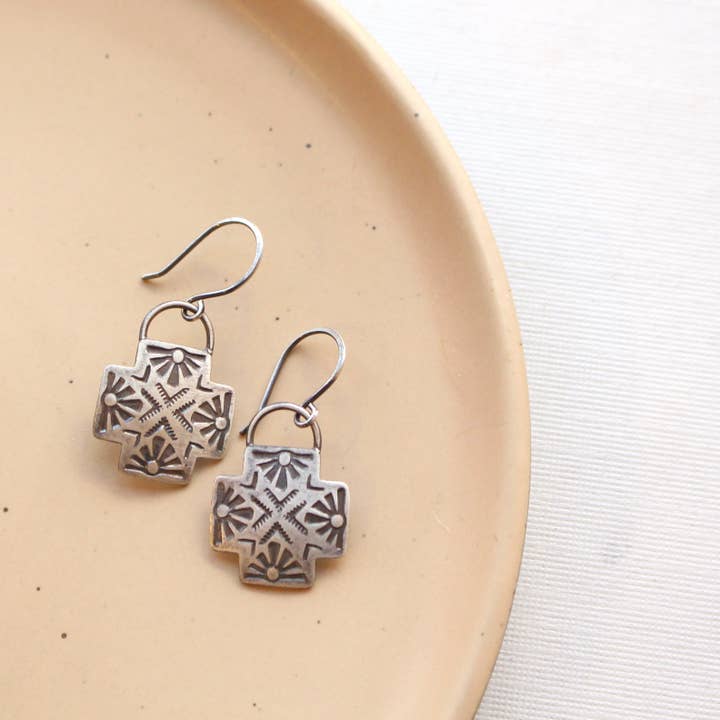 Sun Cross Earrings for wholesale by Sarah DeAngelo