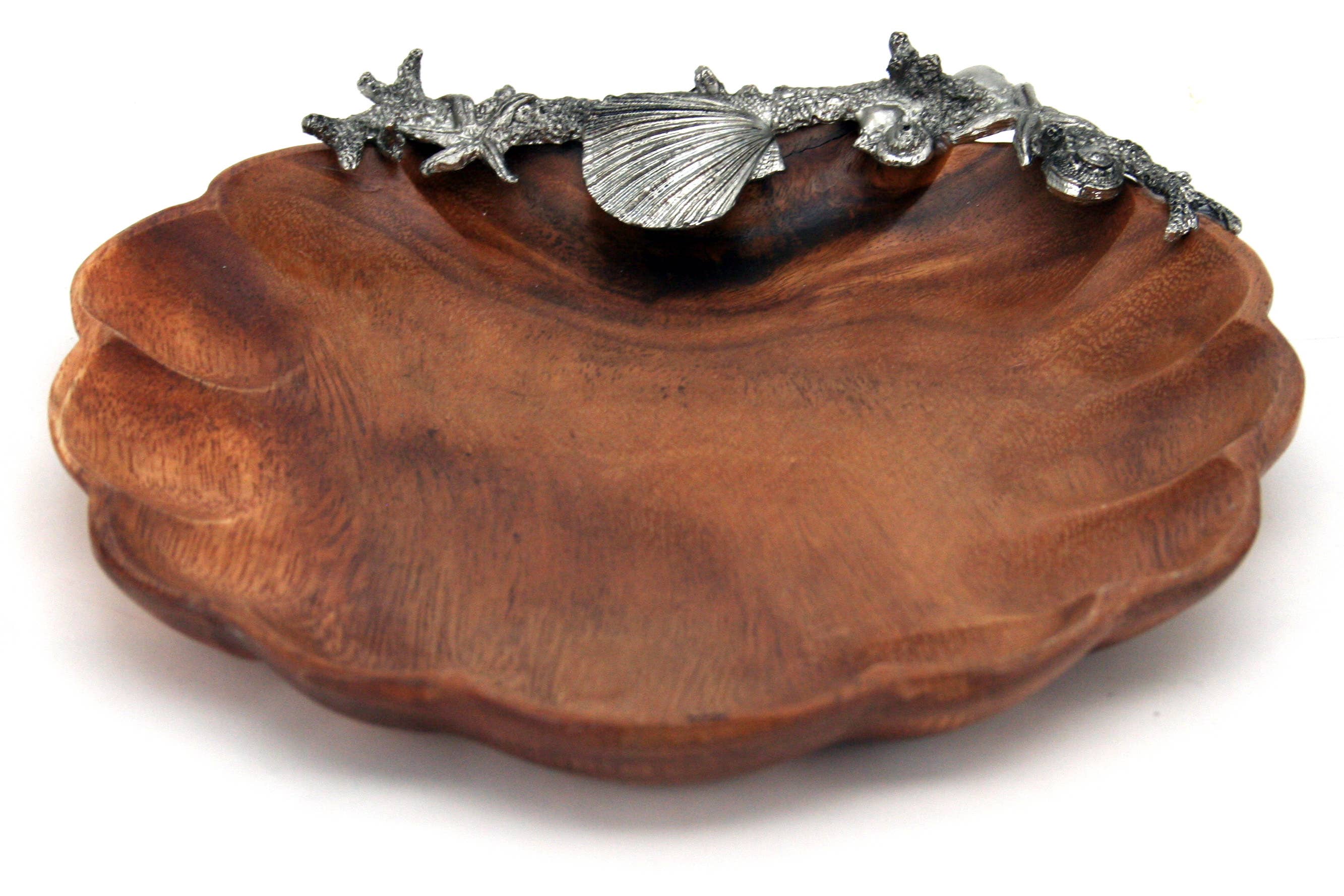 Housewares & Tabletops by Contrast Inc. – Engroshandel Pyntebakke – Lille Acacia Wood Clam Shell Pladebakke2