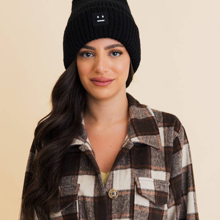 Leto Accessories - Venta al por mayor Gorro de lana - Mujer - Gorro Chill Vibes Soft acanalado con parte superior cuadrada