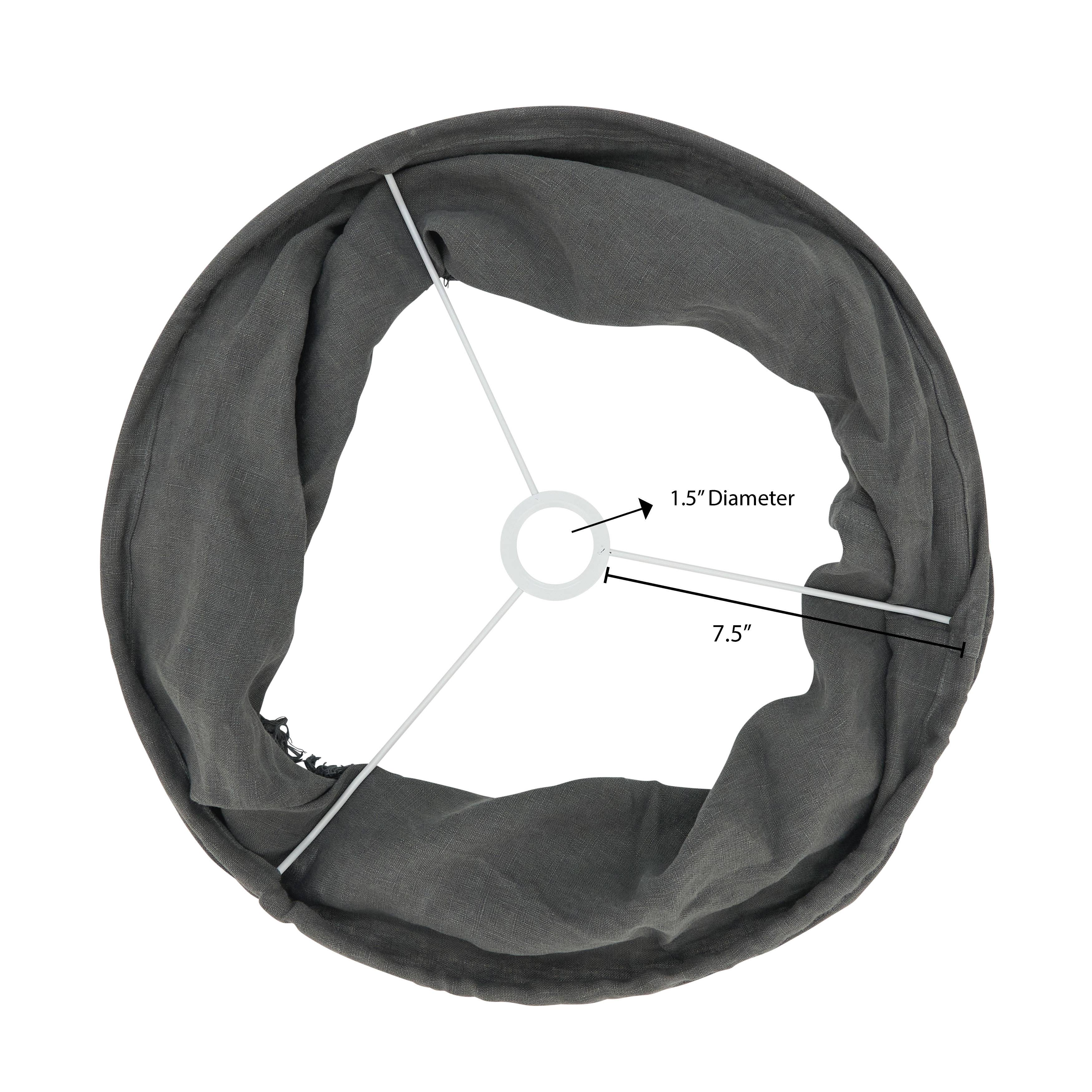 Saro Lifestyle - Wholesale Lamp Shade - Stonewashed Fringe Lamp Shade16