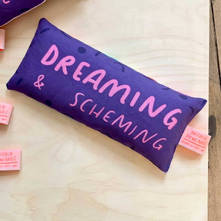 Lavender eyebag: Dreaming & Scheming for wholesale by Nicola Rowlands