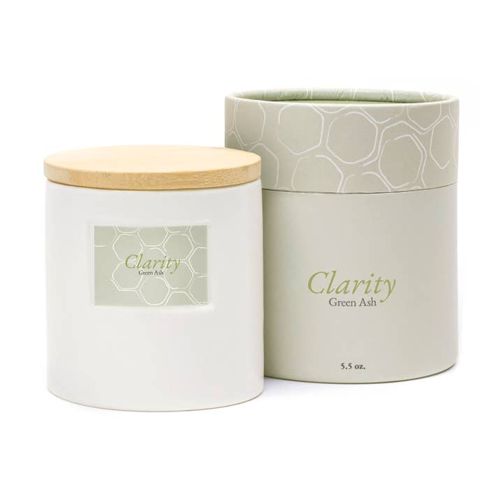 Green Ash Decor - Wholesale Jar/Filled Candle - Clarity - Patchouli, Bergamot, Cedarwood