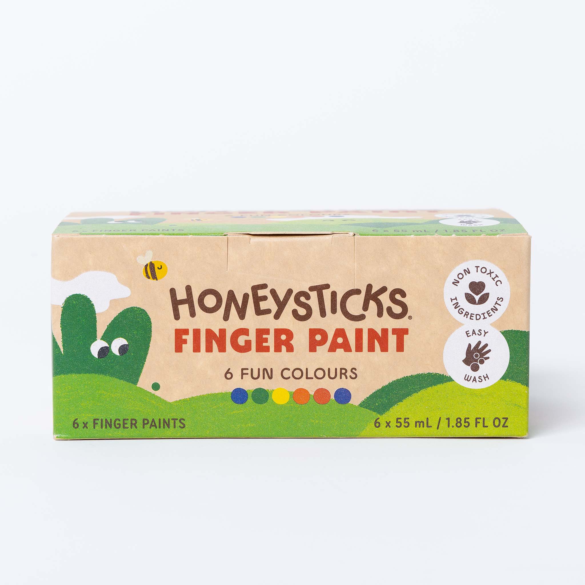 Honeysticks - Wholesale Finger Paint - Honeysticks Finger Paints 6pk 55ml5