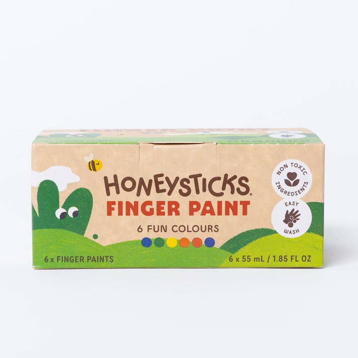 Honeysticks - Wholesale Finger Paint - Honeysticks Finger Paints 6pk 55ml5