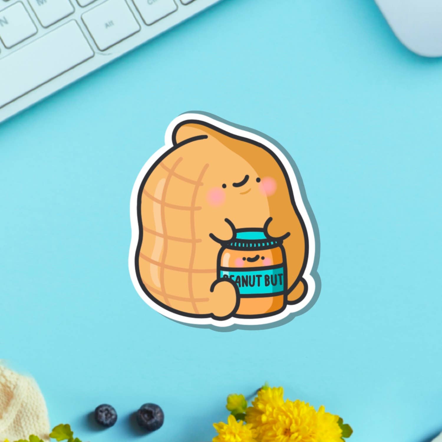 Toastedink – wholesale Sticker – Peanut Vinyl Sticker | Cute Stickers1
