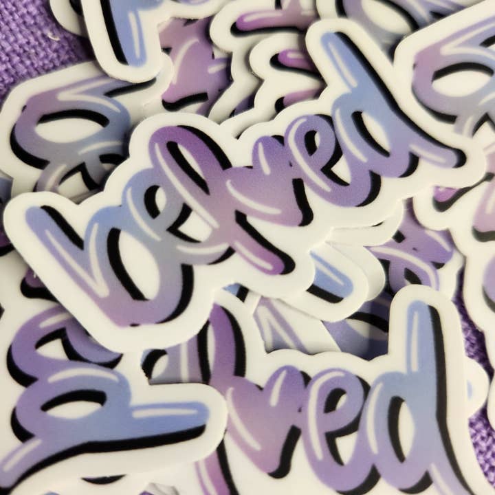 Adhesivo Amado, Adhesivo Amado cristiano, Adhesivo con versículos de la Biblia, para venta al por mayor de Let Love Be My Motive Studio