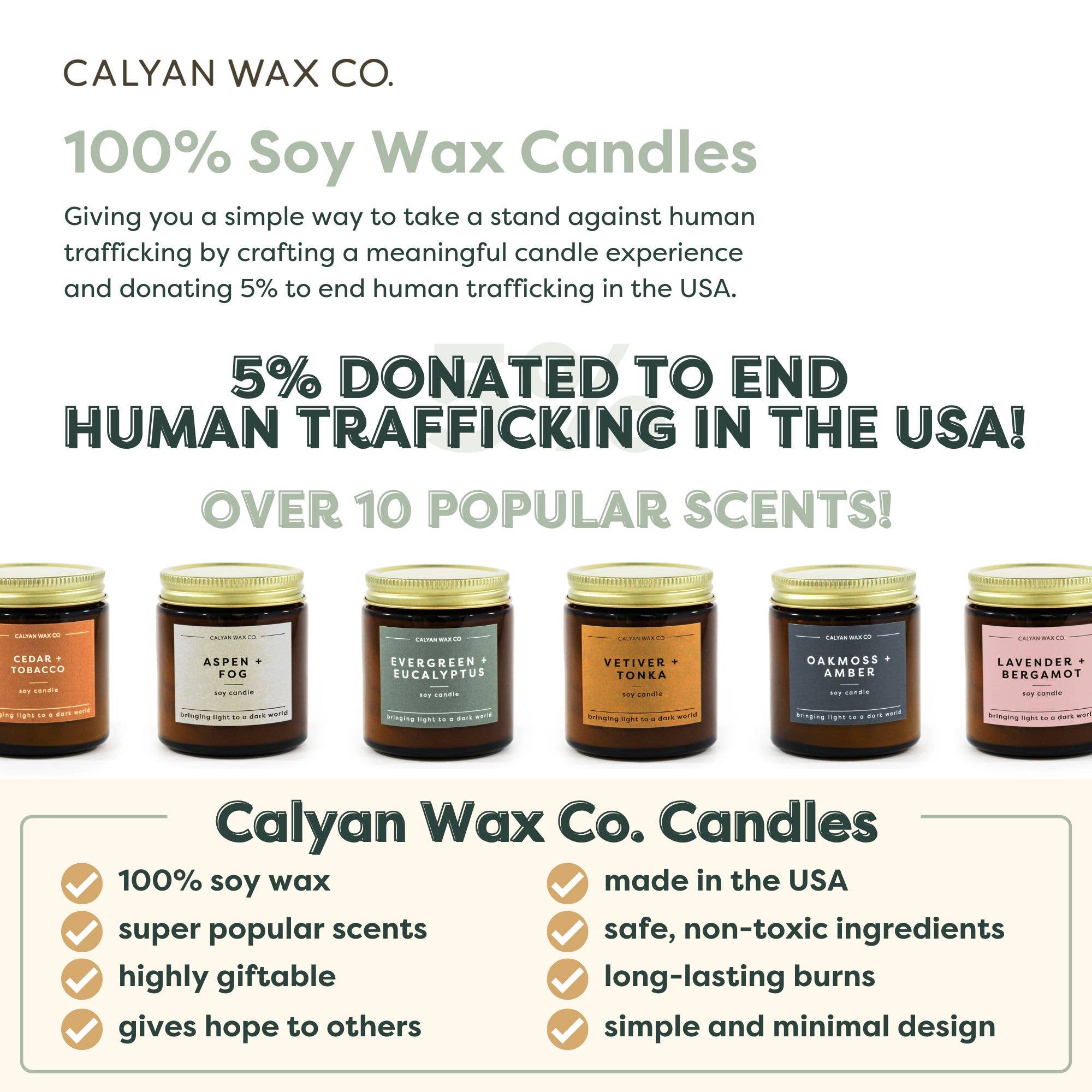 Calyan Wax Co. - Wholesale Jar/Filled Candle - Home + Holiday - Mini Amber Jar Soy Candle5
