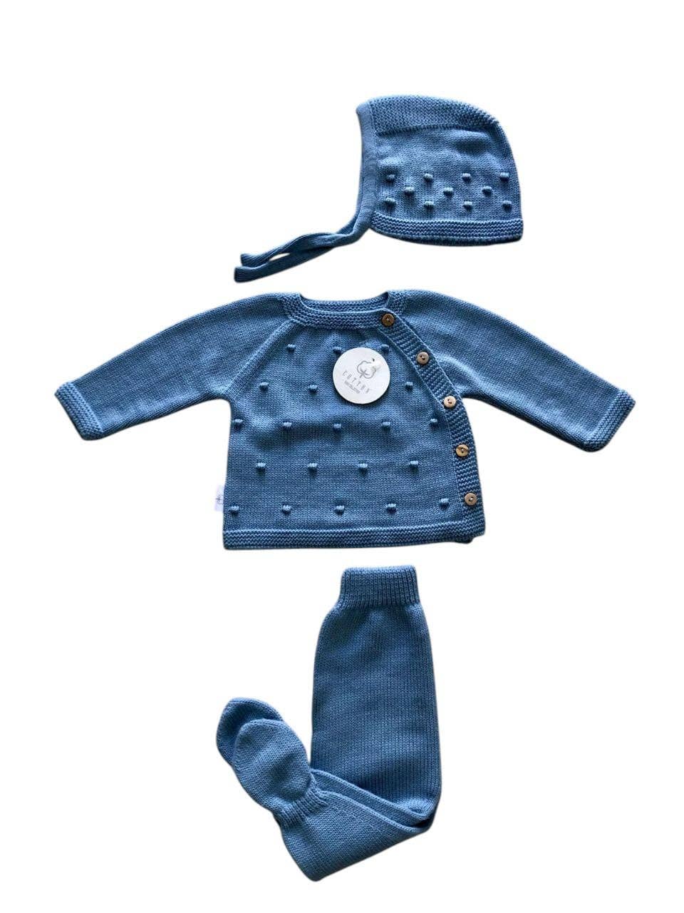 Cotton Socks - Wholesale Clothing Set - Baby - CT114 3-PIECE POPCORN SET 100% ACRYLIC2