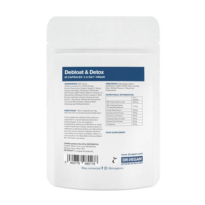 DR.VEGAN - Wholesale Oral supplement/vitamin - Debloat & Detox | 60 Capsules | Liver Detox | Milk Thistle3