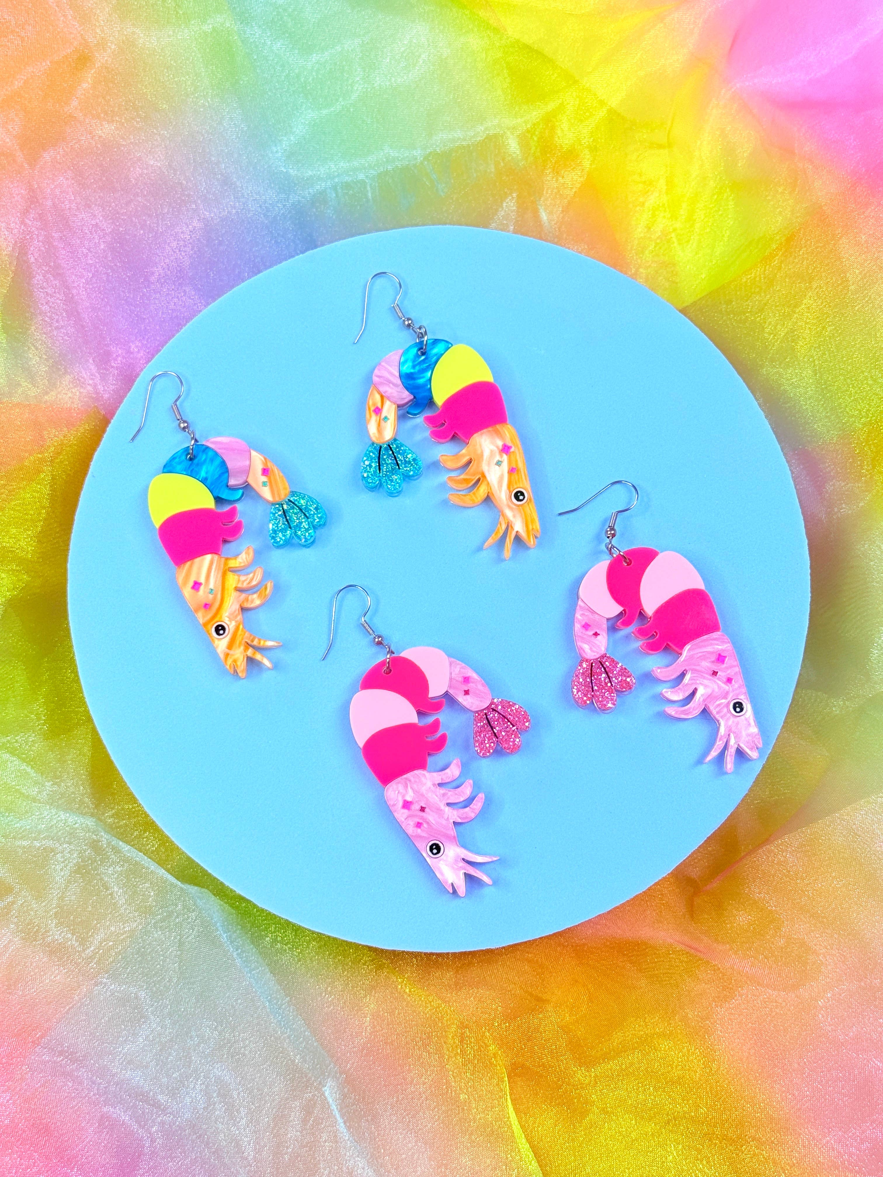 Smiley Moon Studio - Wholesale Dangle Earrings - Funky Shrimp Earrings0