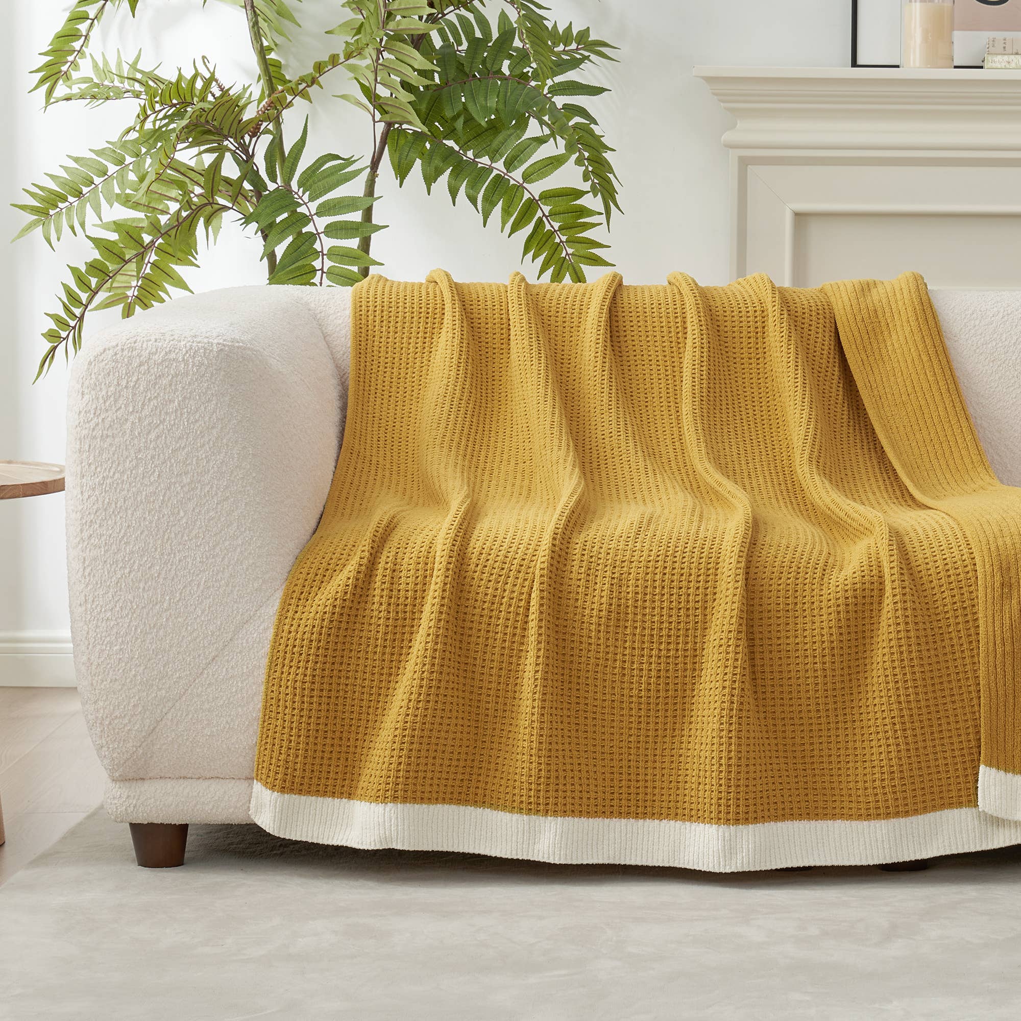 DreamValley - Wholesale Throw Blanket - AH Reversible Chenille Waffle Knit Throw Blanket16