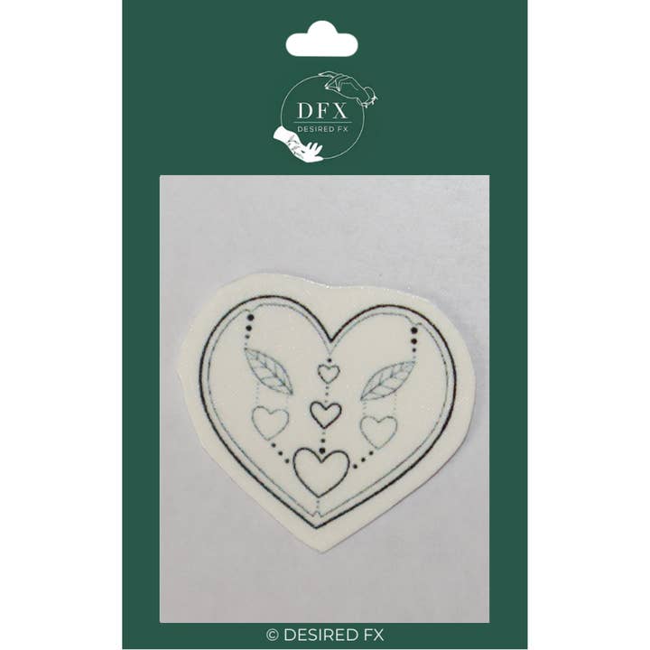 TATUAJE DE CORAZÓN MÁGICO KAWAII (B&W) para venta al por mayor de DESIRED FX