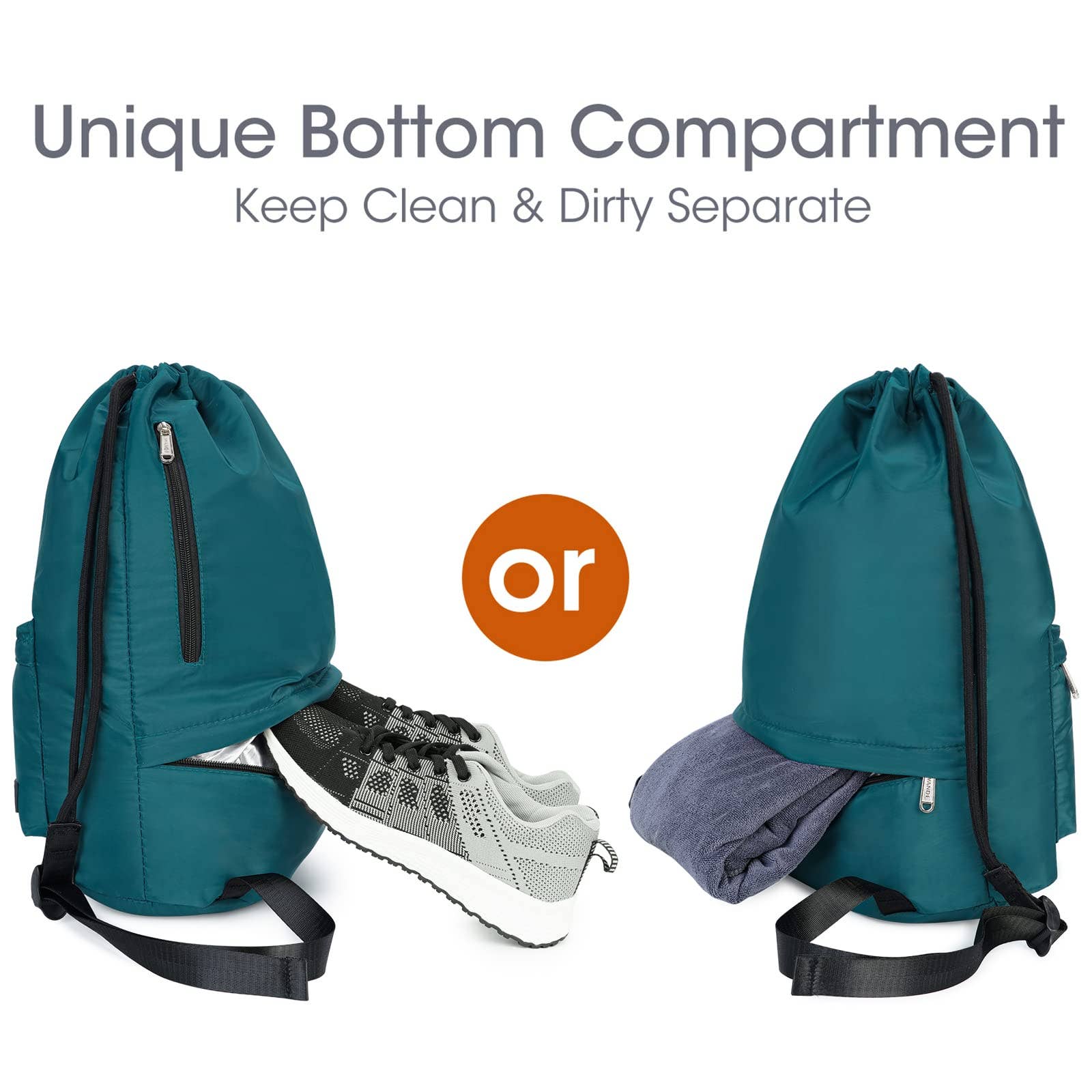 wandf - Wholesale Backpack - Unisex - WF6030 Sport Drawstring Backpack With Shoe Compartment42