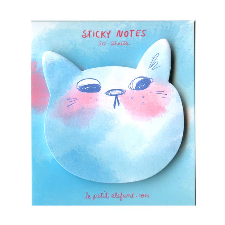 Silly Kitty Sticky Notepad for wholesale by Le Petit Elefant