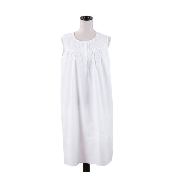 White Embroidered Nightgown for wholesale on Faire