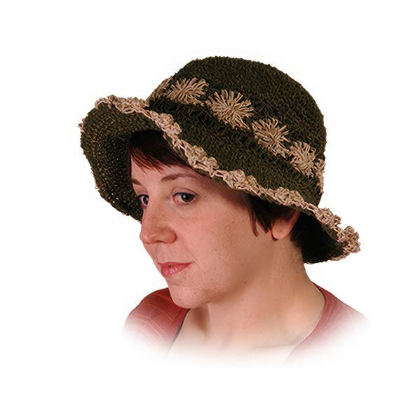 WILDFLOWER HEMP & COTTON TOUR HAT for wholesale by Gypsy Rose