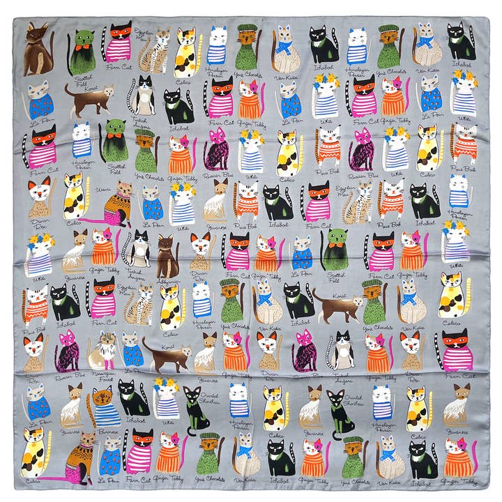 Wrapables Large Fashionable Cats Head Wrap Square Scarf for wholesale by Wrapables.com