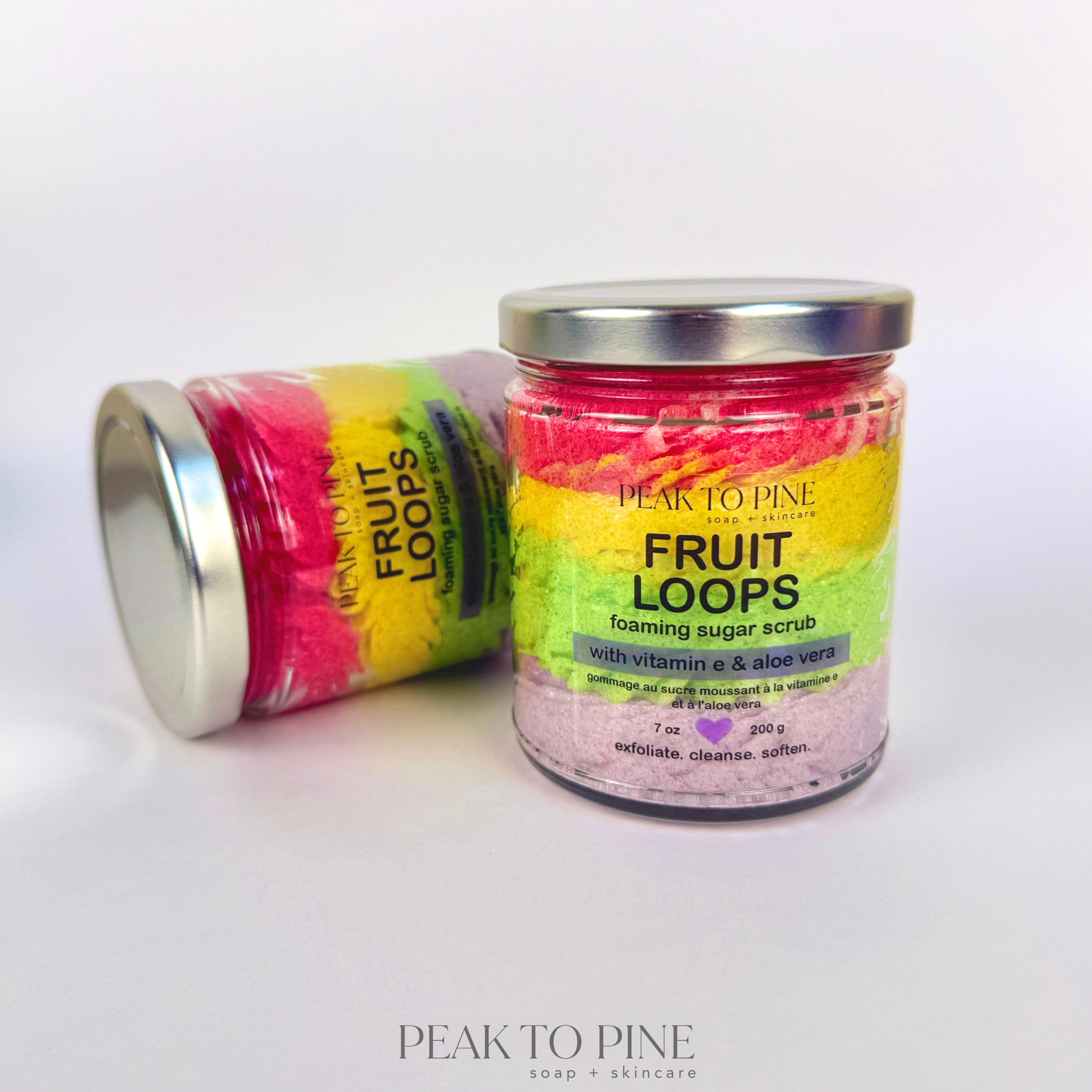 Peak To Pine Designs – Großhandel Körperpeeling – Fruit Loops - Schäumendes Zuckerpeeling0