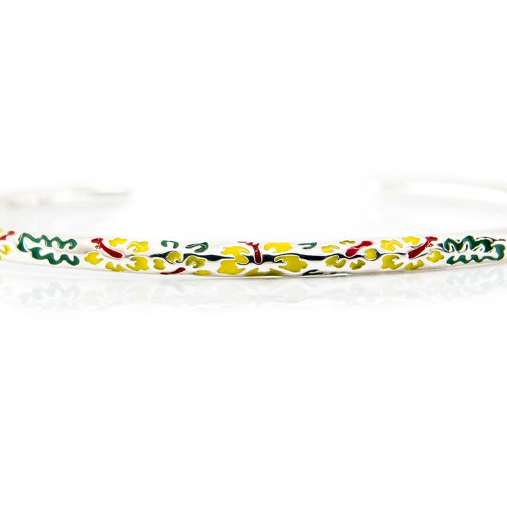 Aurora Charm - Venta al por mayor Brazalete - Brazalete Hawaiano Verano Plata Esterlina 21 CM - Pulsera LE
