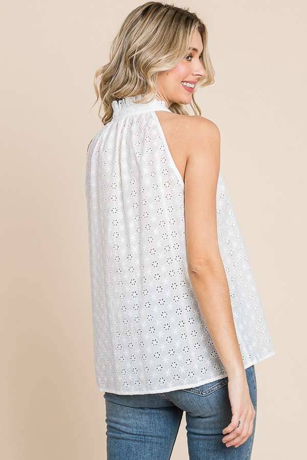 Culture Code – wholesale Blouse – Women’s – CWK1564 - HALTER FLARE FRILL TOP4