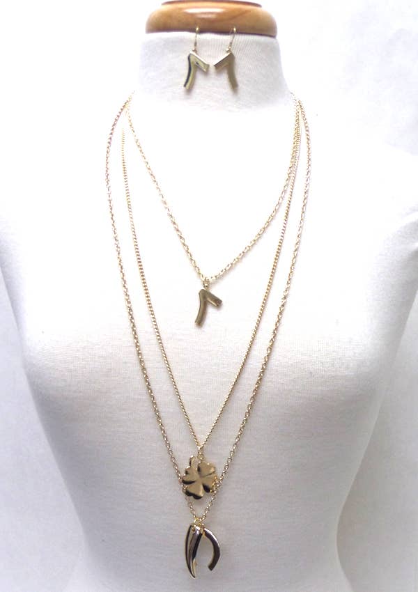 Jewelry Max – Conjunto de joias por atacado – (H004) CONJUNTO DE BRINCO PARA COLAR COM PÁLPETO METÁLICO