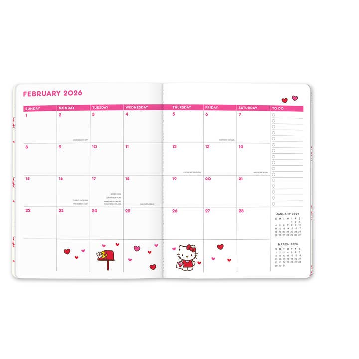 Studio Oh! - Wholesale Planner - 2026 Hello Kitty Playful Pink Just Right Monthly Planner