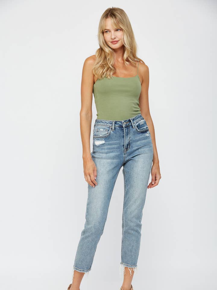LORCA STRETCH SUPER HIGH RISE MOM JEAN for wholesale on Faire0