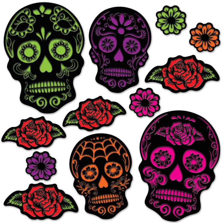 Recortes de calaveras de azúcar del Día de los Muertos para venta al por mayor de Beistle