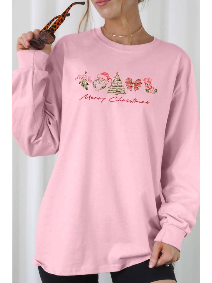COLORBEAR - Wholesale T-Shirt (Graphic) - Women's - Cute Christmas Graphic Long Sleeve Tee6