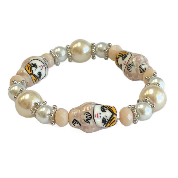 Fiona Accessories - Wholesale Beaded Bracelet - Nesting Doll Beaded Bracelet, Russian Porcelain Jewelry Gift9