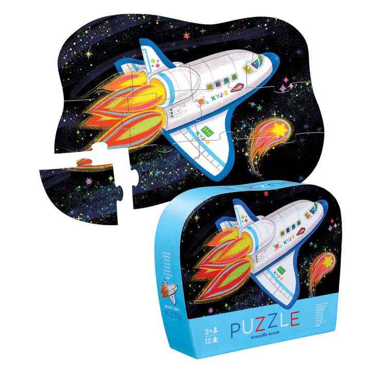Crocodile Creek 12 piece Mini Puzzle Blast Off 2 years + for wholesale by Hippychick
