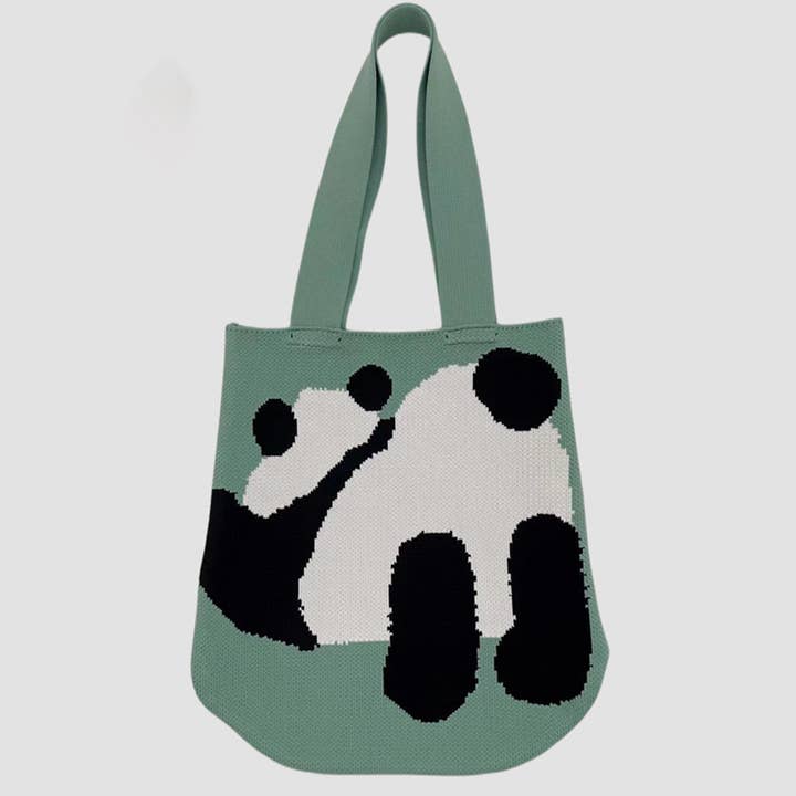 WOMEN CASUAL PANDA KNITTED HANDBAG SHOULDER BAG_CWAB0850 for wholesale by ACCITY