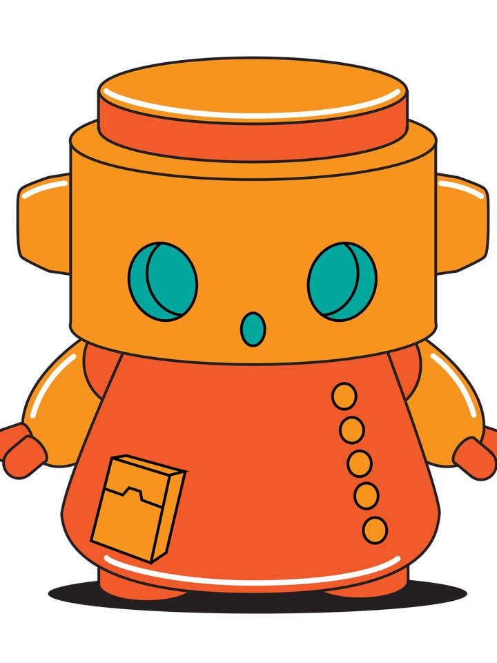 LIMITED CO-BOT ENAMEL PIN for wholesale by Robot of the Month Club/The Art of Craig Snodgrass