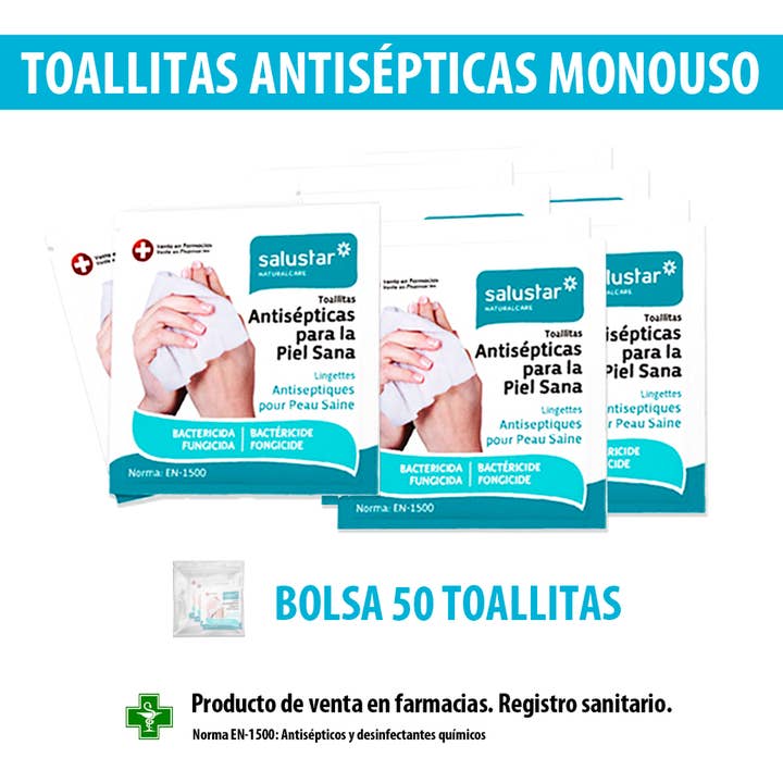 sesioMWorld - M·O·I Professional - Wholesale Face & Body Wipes - Pack of 50 single-use bactericidal disinfectant wipes