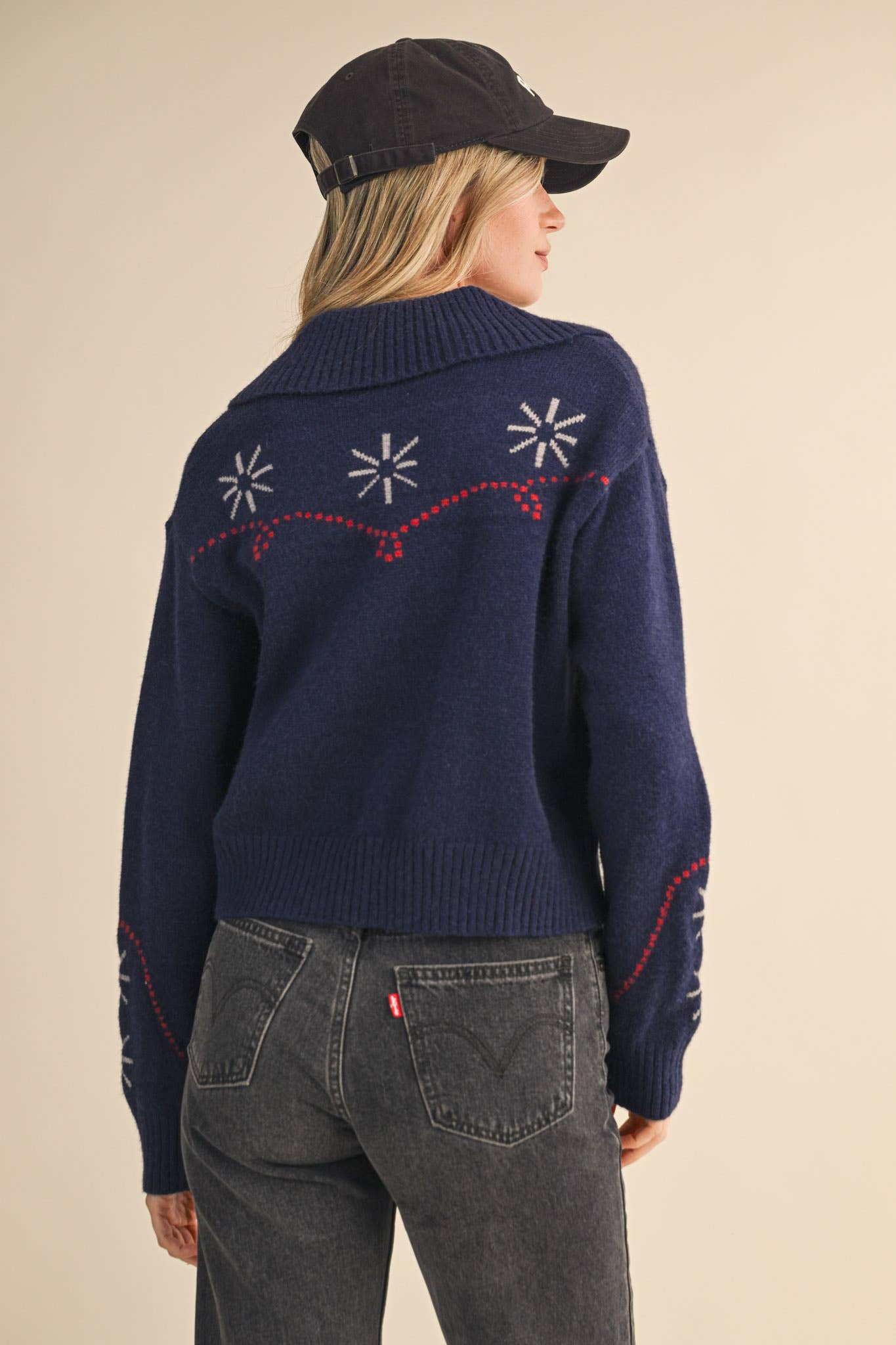 &MERCI - Wholesale Cardigan - Women's - WESTERN DESIGN SWEATER CARDIGAN MSW1121731