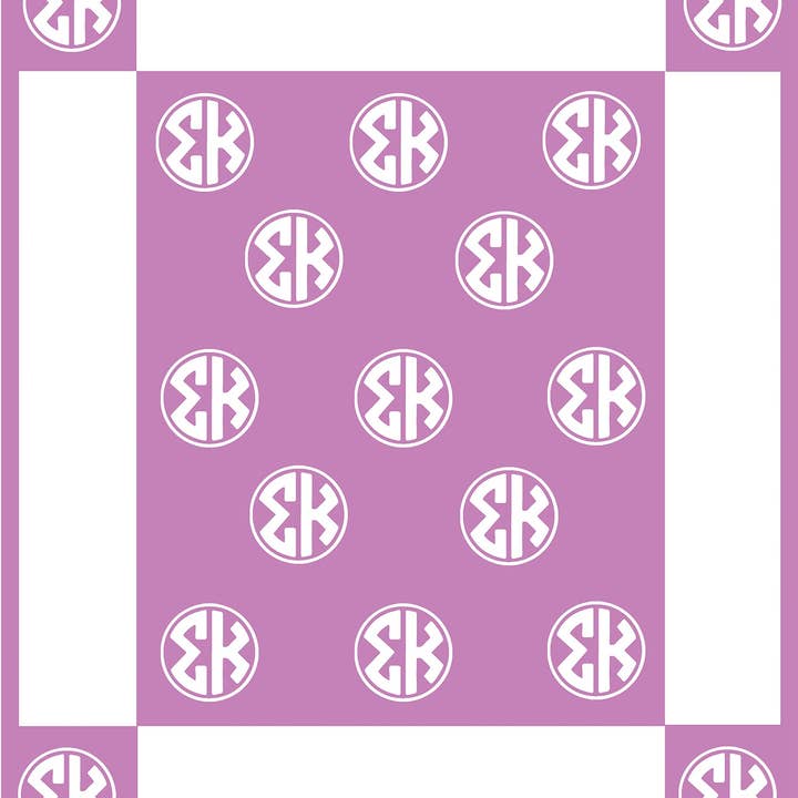 Over The Moon Greek - Wholesale Throw Blanket - Sorority & Greek Circle Monogram Blanket15