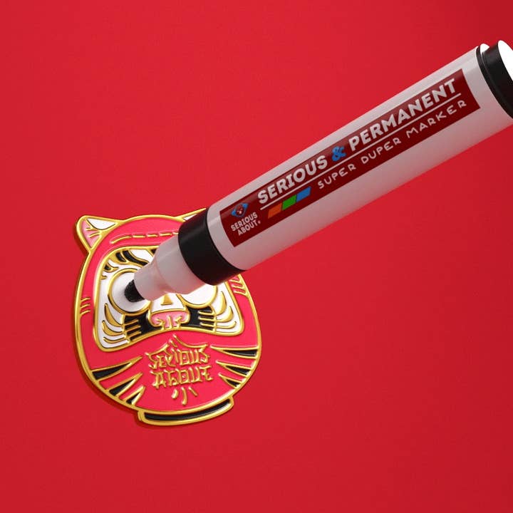 Seriou About – wholesale Lapel pin/button – DARUMA DOLL GOLD, enamel pin5