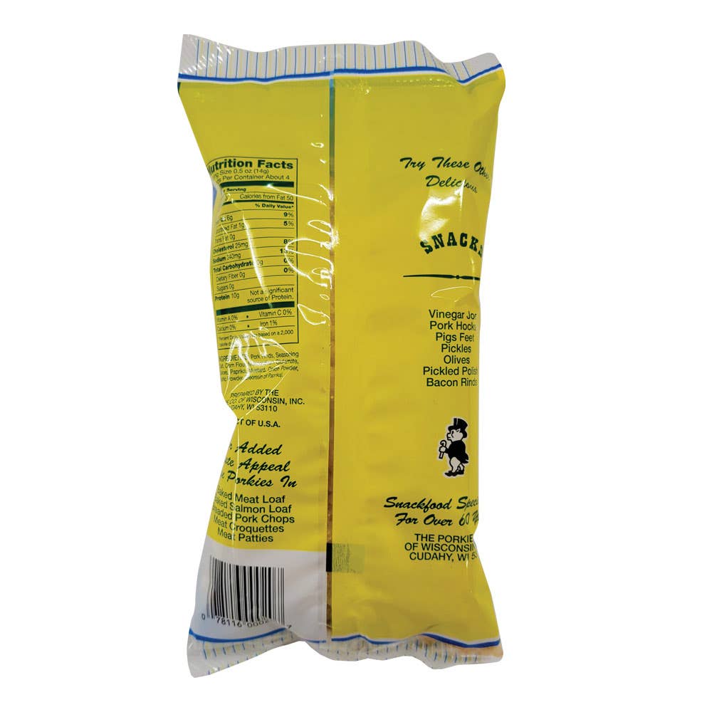 Pork King Good - Wholesale Puffed Snack - Porkie's Original Flavor Pork Rinds 1.75oz bag1