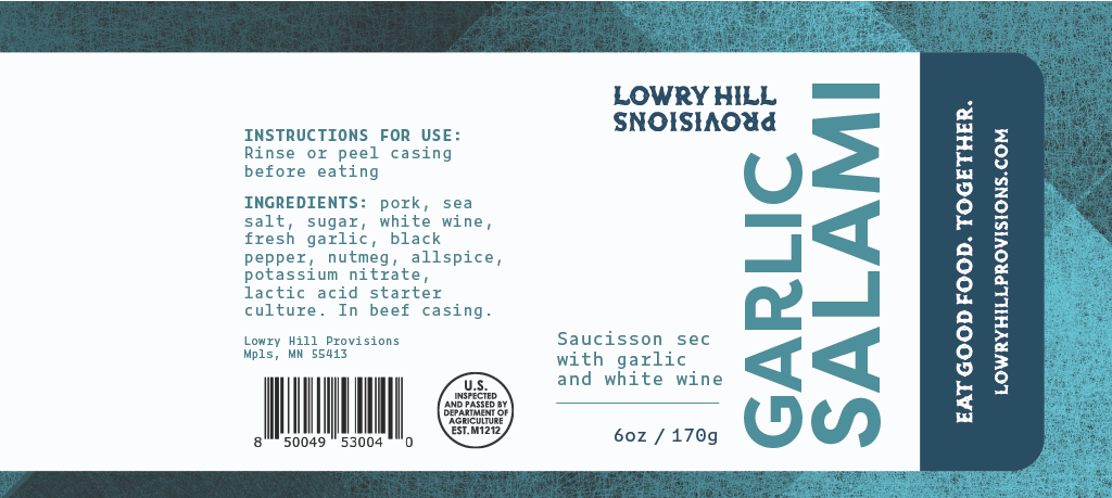 Lowry Hill Provisions - Vente Salamis - Salami à l'ail4