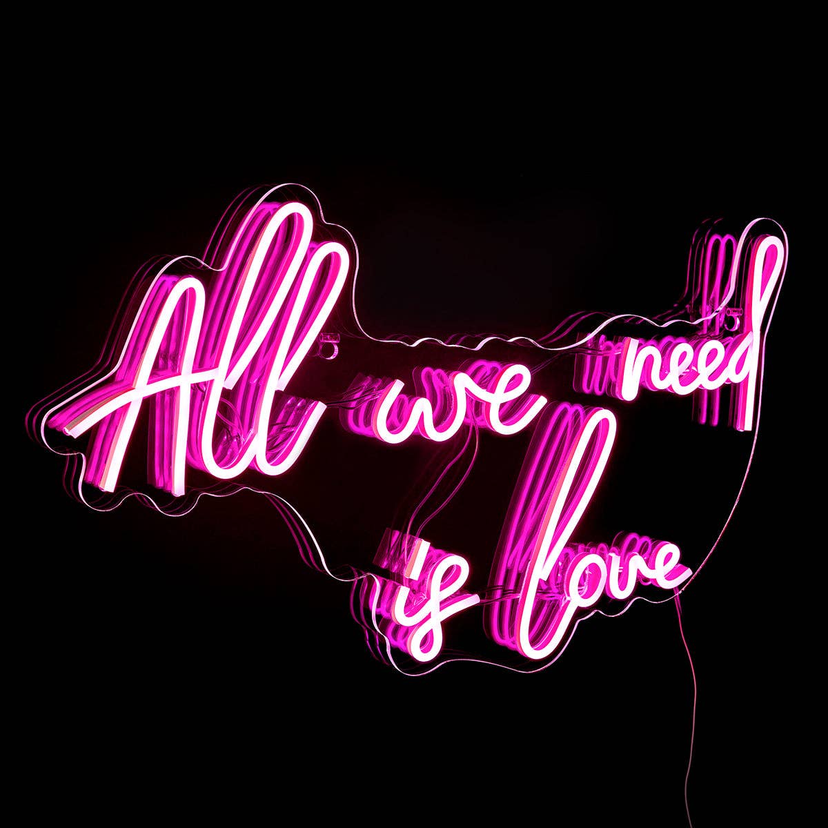 Amber Bright Creations - Wholesale Neon Sign - All We Need Is Love LED Neon Wall Sign1