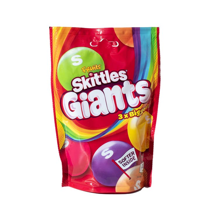 Grandpa Joe's Candy Shop - Wholesale Hard Candy - Limited Import - Skittles Giants Fruit 132g, 15ct