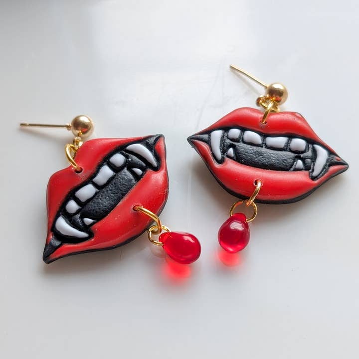 Luxe Trauma - Wholesale Stud/Post Earrings - Vampire fangs earrings studs fall earring jewelry fang1