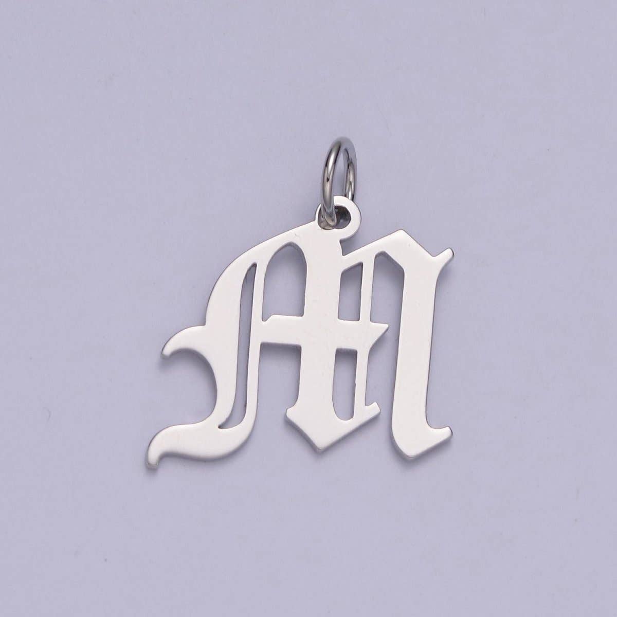 Aim Eternal - Wholesale Individual Charm/Pendant - Gothic Letter Charm, Alphabet Charm, Silver Letter Charm, 26 Letters Initial Charms Old English Letter Pendant A690~A70212