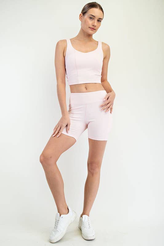 Sunday Morning – wholesale Träningsshorts – Dam – P7663PL37-PLUS SIZE SLIM FIT NYLON RIB 6IN BIKER14