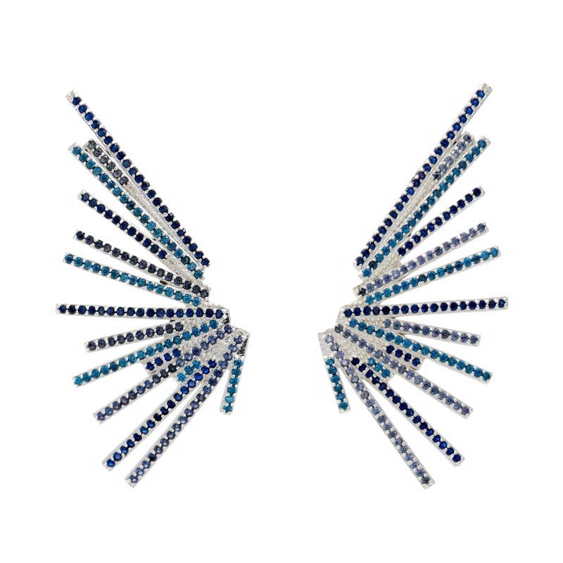 ACUS - Wholesale Dangle Earrings - Engel Silver Blue Earrings0