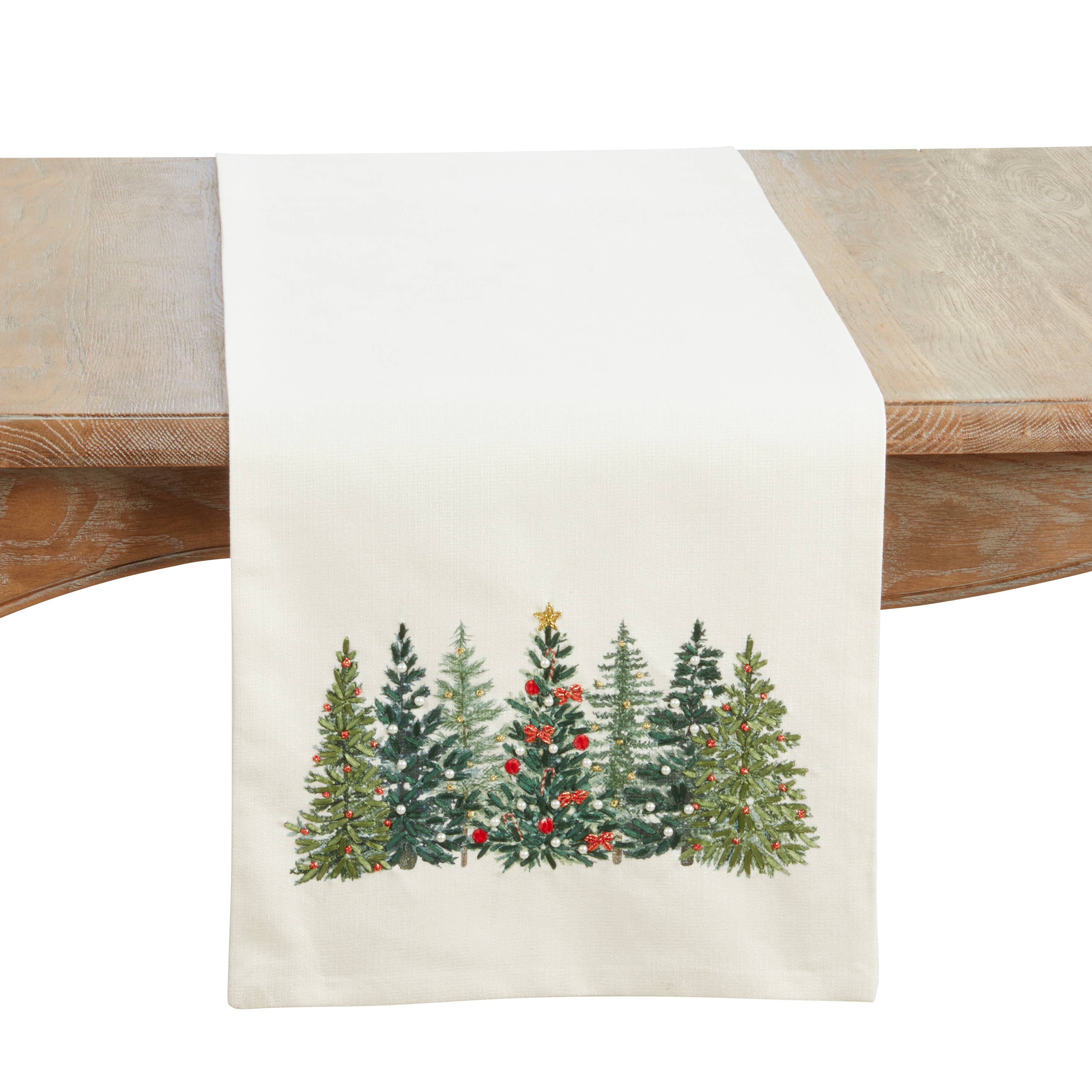 Multi Christmas Tree Design Table Runner for wholesale on Faire0