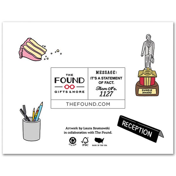 THE FOUND – postal de parabéns por atacado – Cartão de Aniversário do Jim e da Pam de The Office2